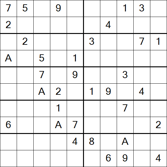 Sudoku 10x10 - Schwierig