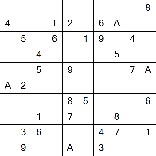 Sudoku 10x10 - Schwierig