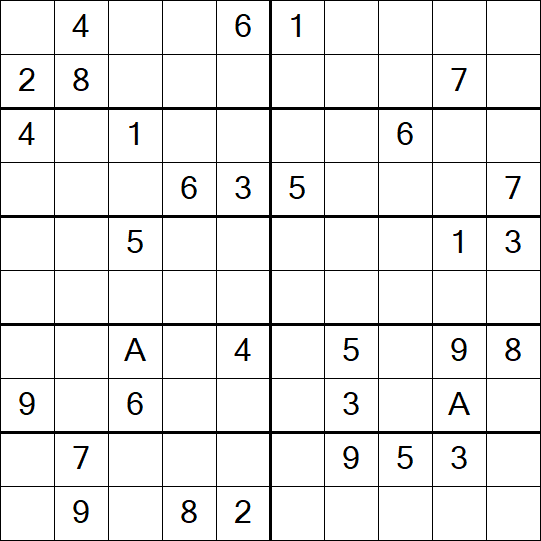 Sudoku 10x10 - Schwierig