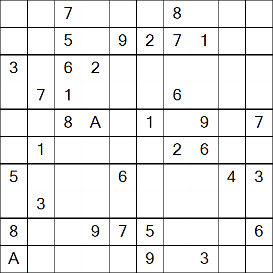 Sudoku 10x10 - Schwierig