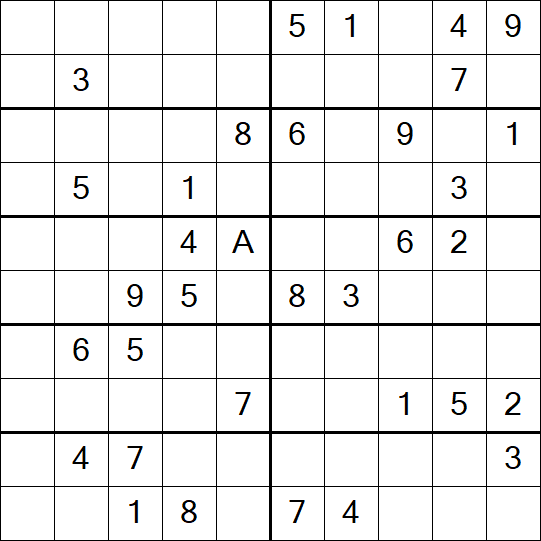 Sudoku 10x10 - Schwierig