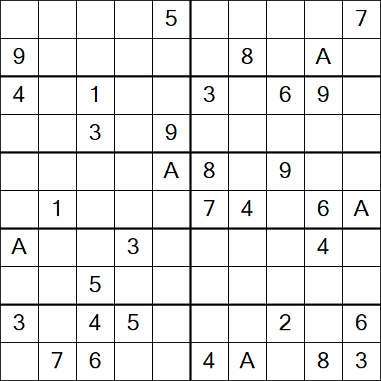 Sudoku 10x10 - Schwierig