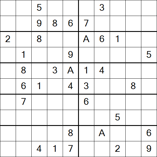 Sudoku 10x10 - Schwierig