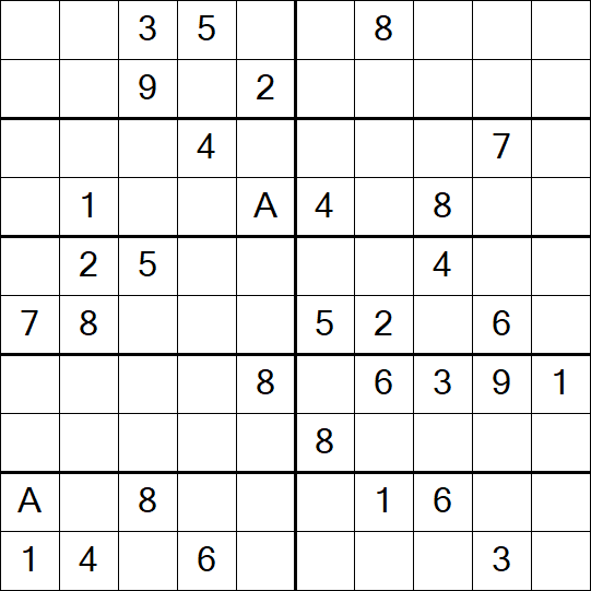Sudoku 10x10 - Schwierig