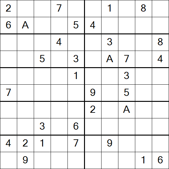 Sudoku 10x10 - Schwierig