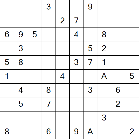 Sudoku 10x10 - Schwierig