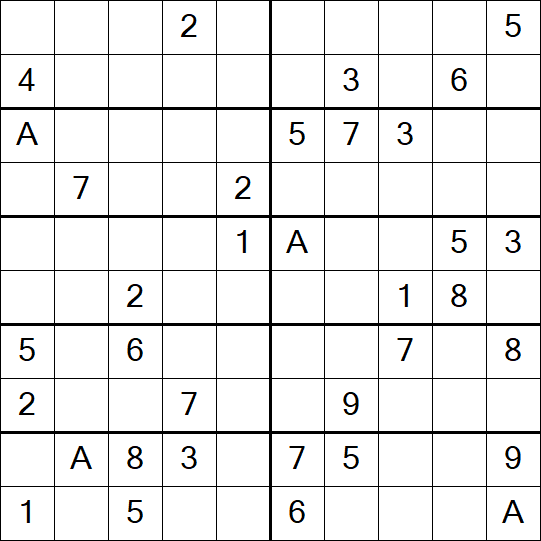 Sudoku 10x10 - Schwierig