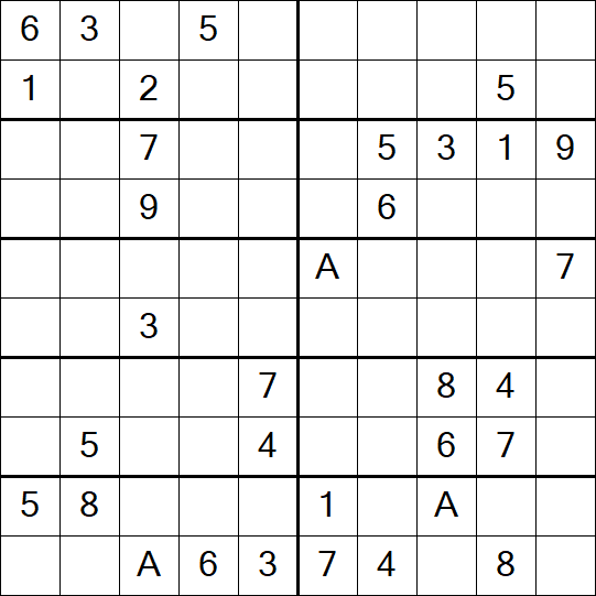 Sudoku 10x10 - Schwierig