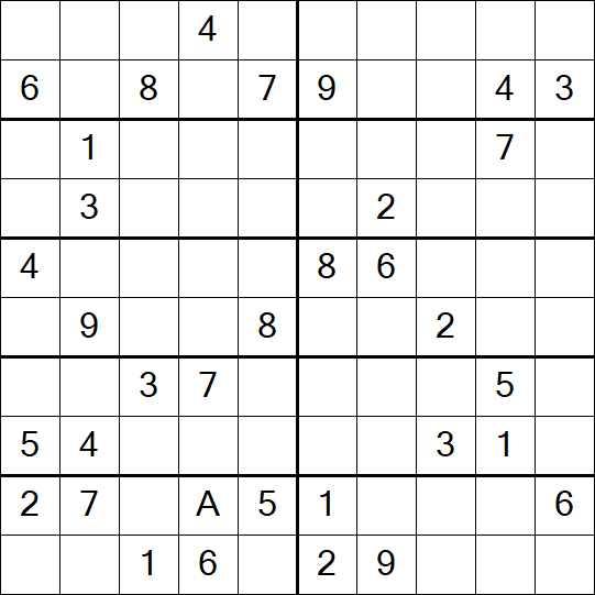 Sudoku 10x10 - Schwierig