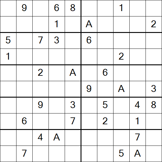 Sudoku 10x10 - Schwierig