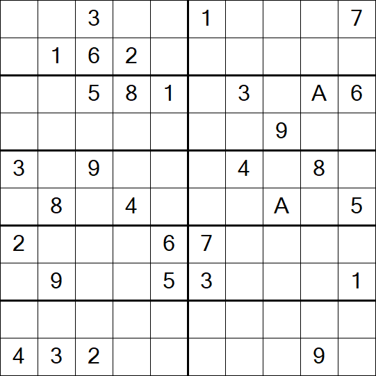Sudoku 10x10 - Schwierig