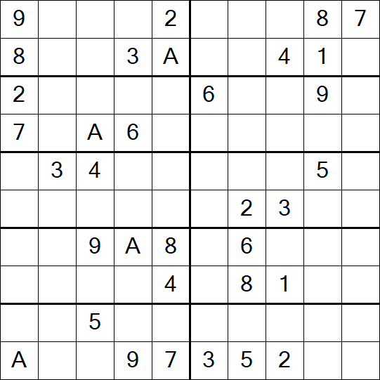 Sudoku 10x10 - Schwierig
