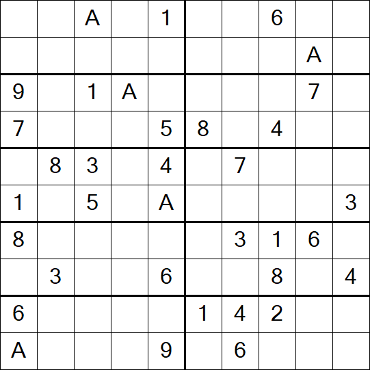 Sudoku 10x10 - Schwierig