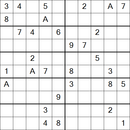 Sudoku 10x10 - Schwierig