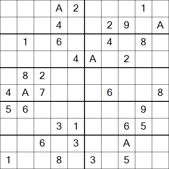 Sudoku 10x10 - Schwierig