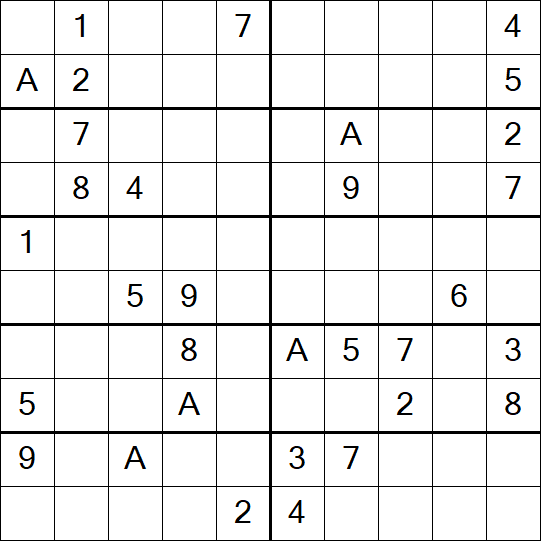 Sudoku 10x10 - Schwierig