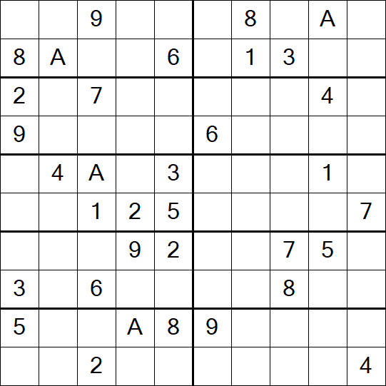 Sudoku 10x10 - Schwierig