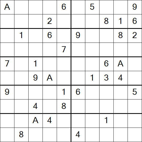 Sudoku 10x10 - Schwierig