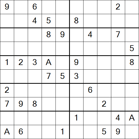 Sudoku 10x10 - Schwierig