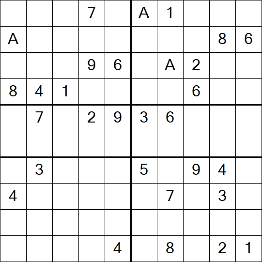 Sudoku 10x10 - Schwierig