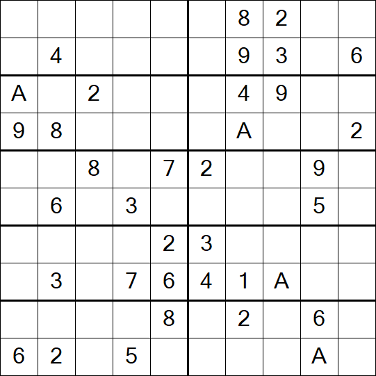 Sudoku 10x10 - Schwierig