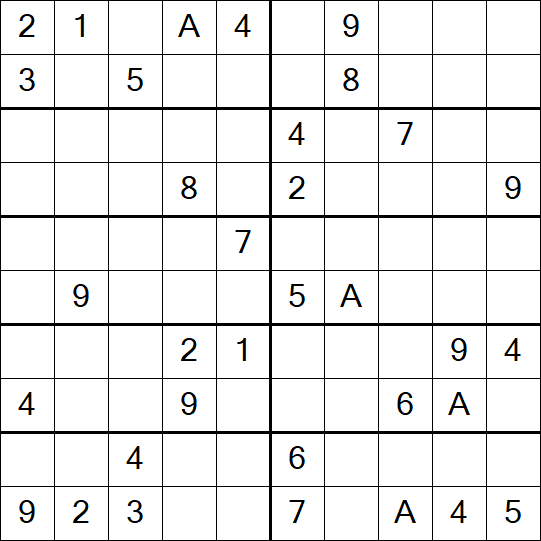 Sudoku 10x10 - Schwierig