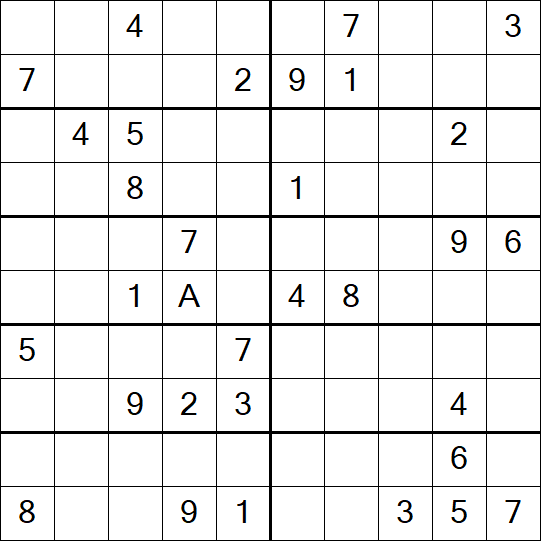 Sudoku 10x10 - Schwierig