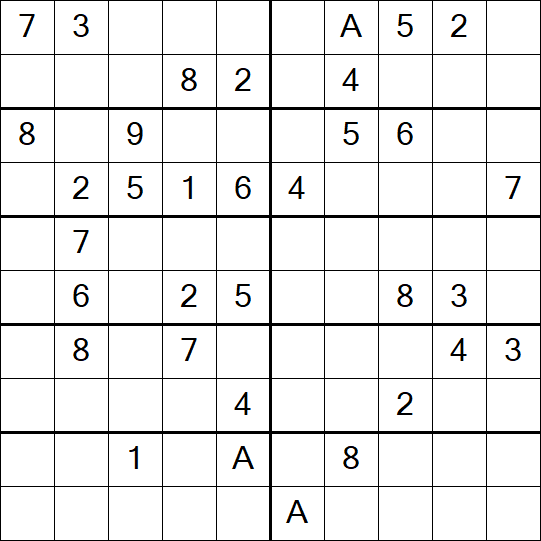 Sudoku 10x10 - Schwierig