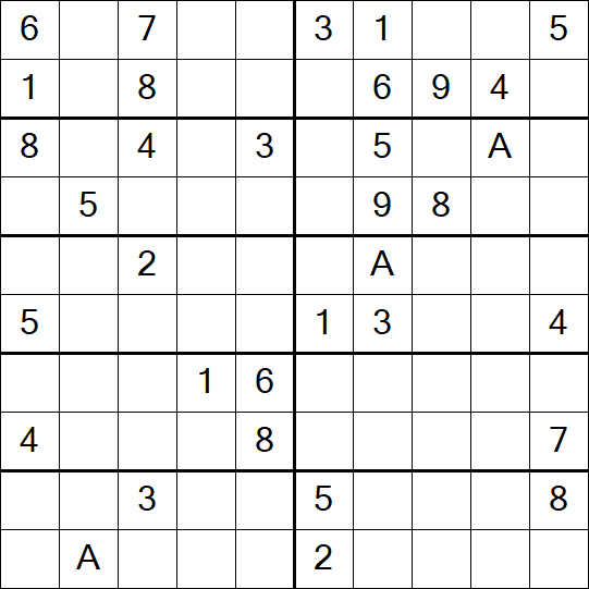 Sudoku 10x10 - Schwierig