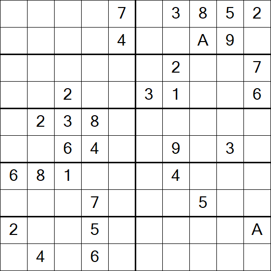 Sudoku 10x10 - Schwierig