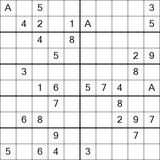 Sudoku 10x10 - Schwierig
