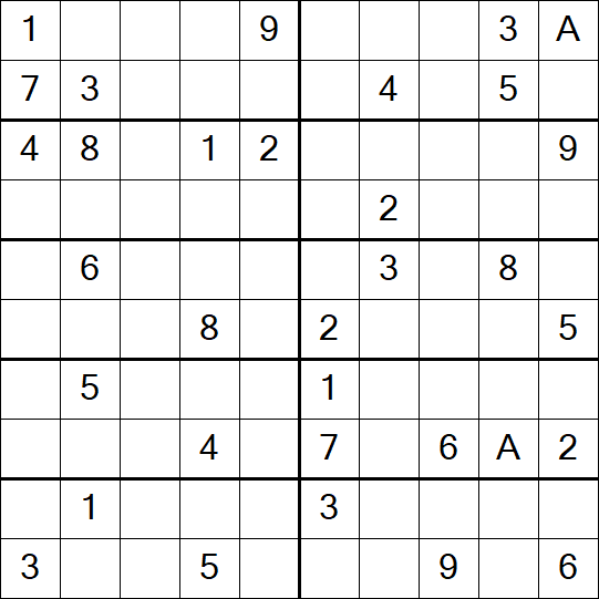 Sudoku 10x10 - Schwierig
