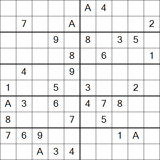 Sudoku 10x10 - Schwierig