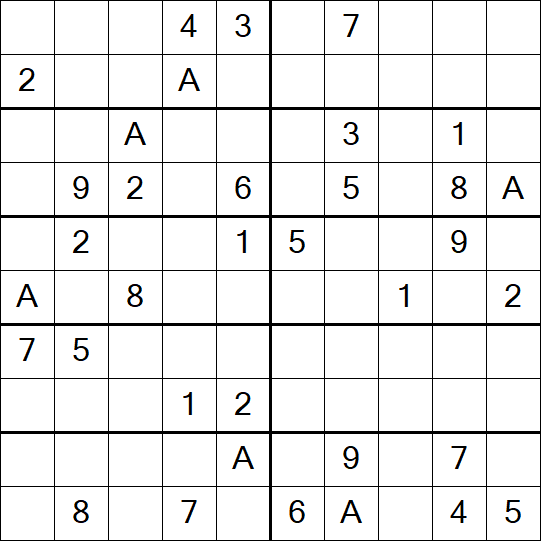 Sudoku 10x10 - Schwierig