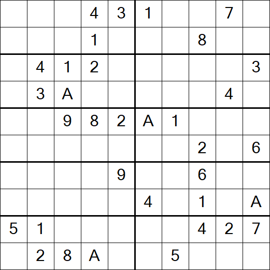 Sudoku 10x10 - Schwierig