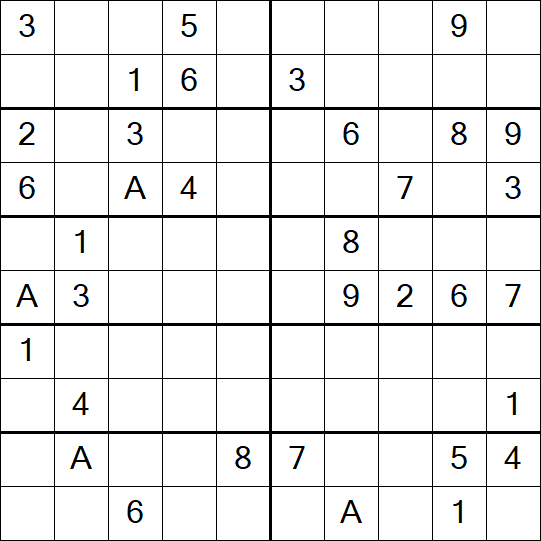Sudoku 10x10 - Schwierig