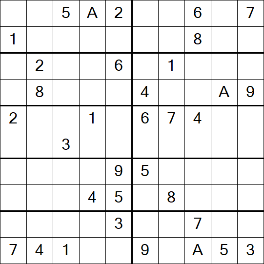 Sudoku 10x10 - Schwierig
