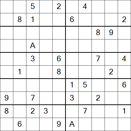 Sudoku 10x10 - Schwierig