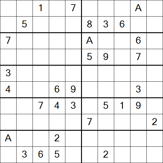 Sudoku 10x10 - Schwierig