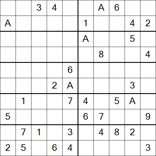 Sudoku 10x10 - Schwierig