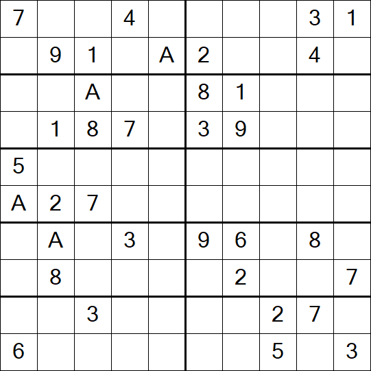 Sudoku 10x10 - Schwierig