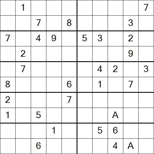 Sudoku 10x10 - Schwierig