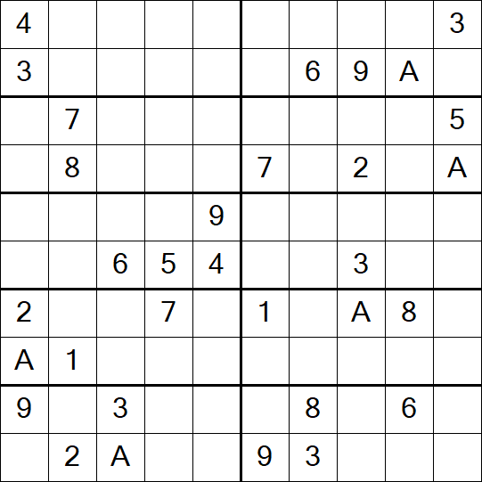 Sudoku 10x10 - Difficile