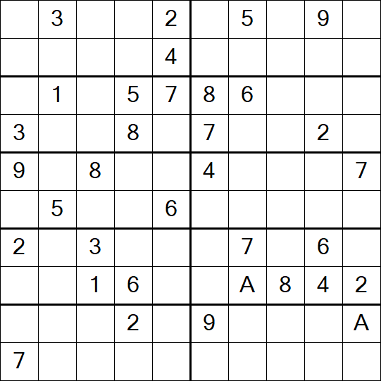 Sudoku 10x10 - Difficile