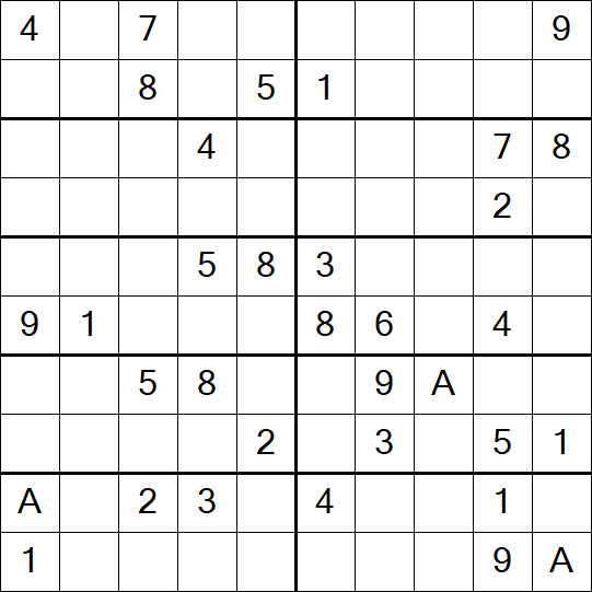 Sudoku 10x10 - Difficile
