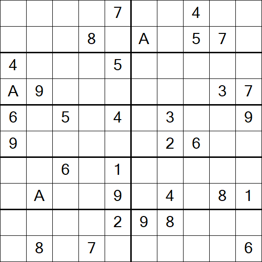 Sudoku 10x10 - Schwierig