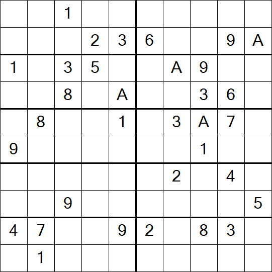 Sudoku 10x10 - Hard