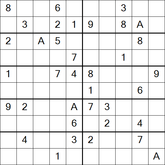 Sudoku 10x10 - Hard