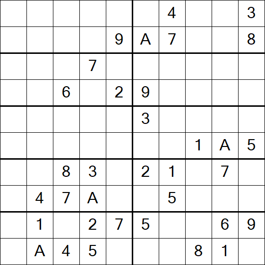 Sudoku 10x10 - Hard