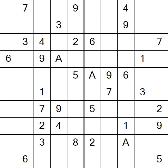 Sudoku 10x10 - Hard